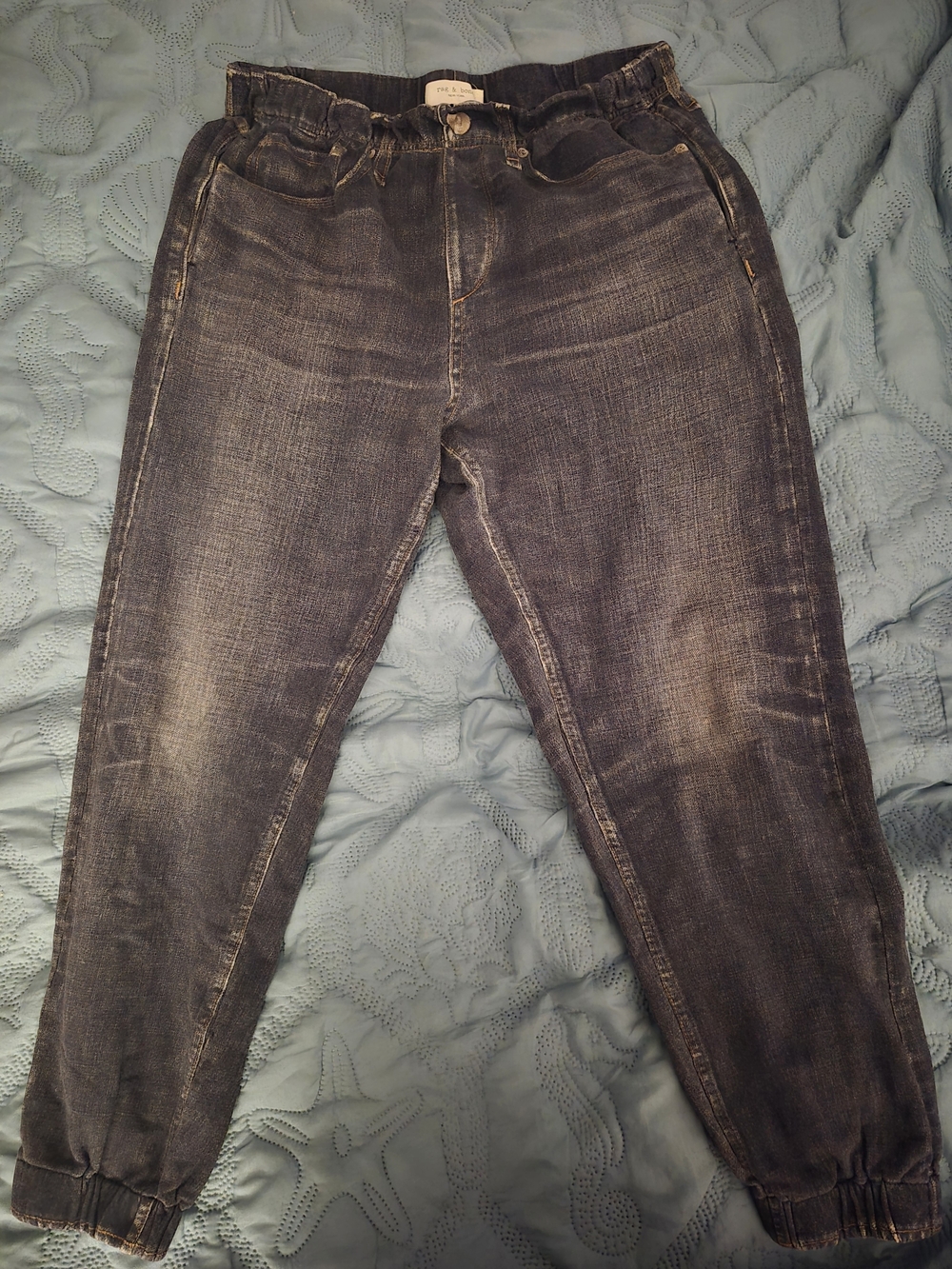 rag & bone Miramar Dark Wash Blue Jogger Sweatpant Jeans NWOT